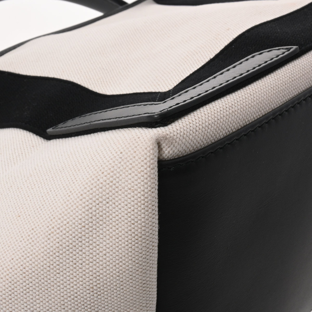 Balenciaga Blue Black Cabas Canvas White Handbag Navy The - Picture 8 of 11